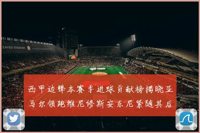 西甲边锋本赛季进球贡献榜揭晓亚马尔领跑维尼修斯安东尼紧随其后